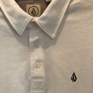 NWT white Volcom polo shirt sz men’s sm